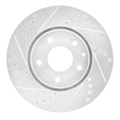 R1 Concepts R1 16-25 Mazda CX-5 Front Left Drilled & Slotted Silver Brake Rotor