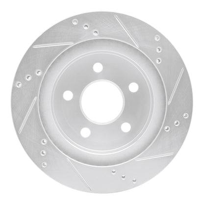 R1 Concepts R1 93-97 Chevrolet Camaro Rear Left Drilled & Slotted Silver Brake Rotor