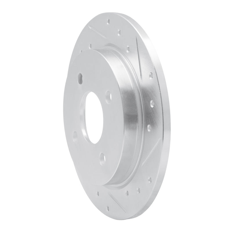 R1 Concepts R1 01-19 Ford Fiesta (USA/Canada) Rear Right Drilled & Slotted Silver Brake Rotor