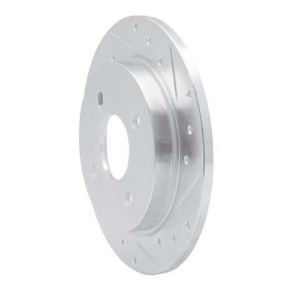 R1 Concepts R1 01-19 Ford Fiesta (USA/Canada) Rear Right Drilled & Slotted Silver Brake Rotor