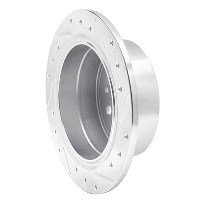 R1 Concepts R1 88-90 BMW 325IX Rear Left Drilled & Slotted Silver Brake Rotor