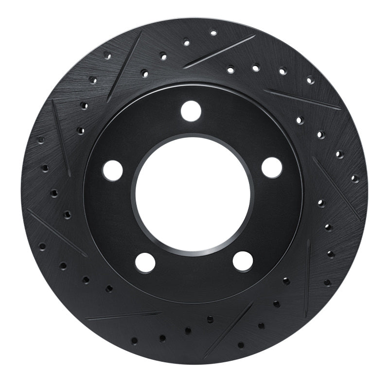 R1 Concepts R1 74-80 International SCOUT II Front Left Drilled & Slotted Black Brake Rotor