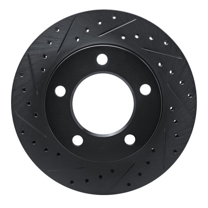 R1 Concepts R1 74-80 International SCOUT II Front Left Drilled & Slotted Black Brake Rotor