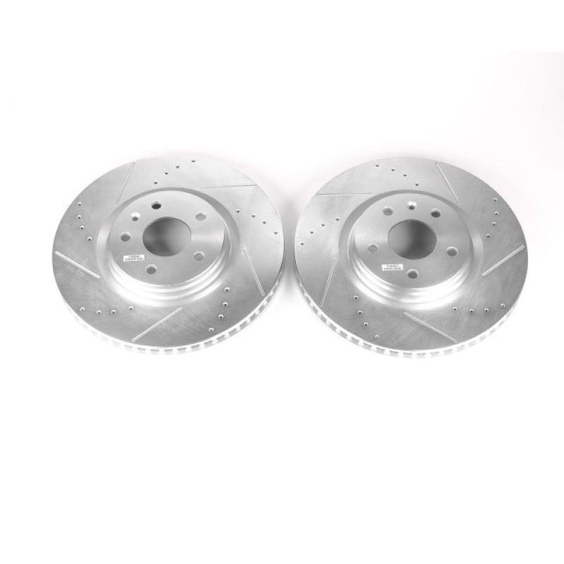PowerStop Power Stop 14-19 Chevrolet Corvette Front Evolution Drilled & Slotted Rotors - Pair