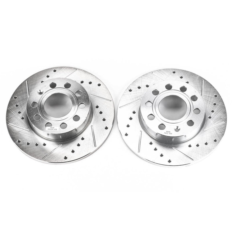 PowerStop Power Stop 2008 Audi A3 Rear Evolution Drilled & Slotted Rotors - Pair