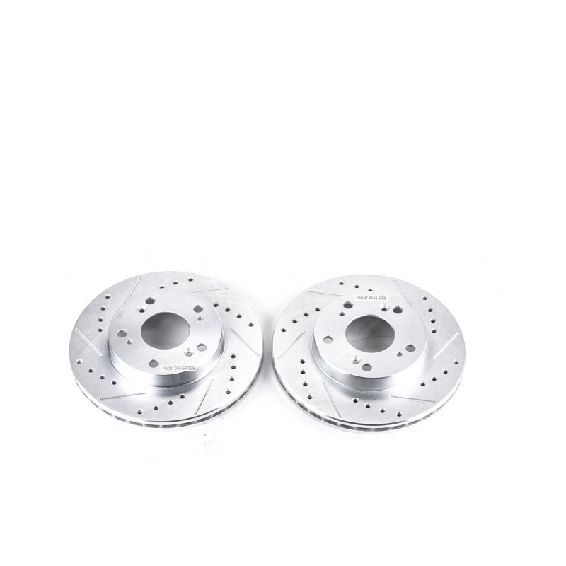 PowerStop Power Stop 02-06 Acura RSX Front Evolution Drilled & Slotted Rotors - Pair