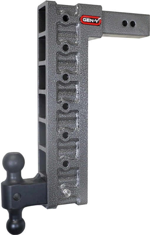 GEN-Y Hitch Gen-Y Mega Duty 2.5in Shank 18in Drop 3K TW 21K Hitch w/GH-061 Dual-Ball/GH-0101 Stabilizer Kit