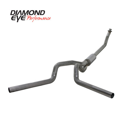 Diamond Eye Performance Diamond Eye KIT 4in Turbo Back MFLR RPLCMENT PIPE DUAL SS: 94-02 DODGE CUMMINS 5.9L