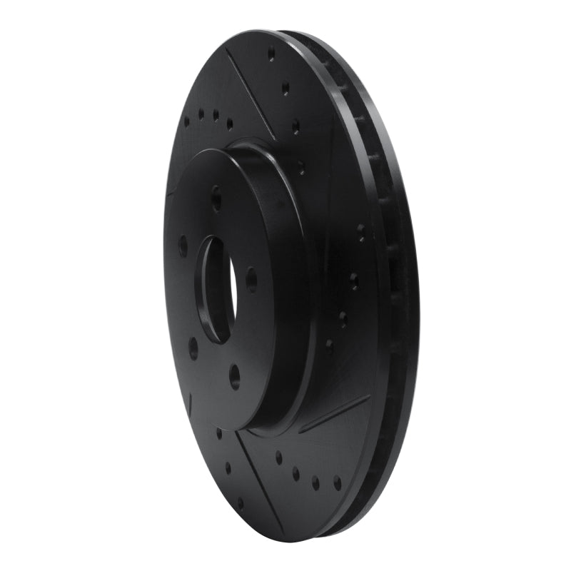 R1 Concepts R1 01-08 Ford Mondeo (Mexico) Front Right Drilled & Slotted Black Brake Rotor