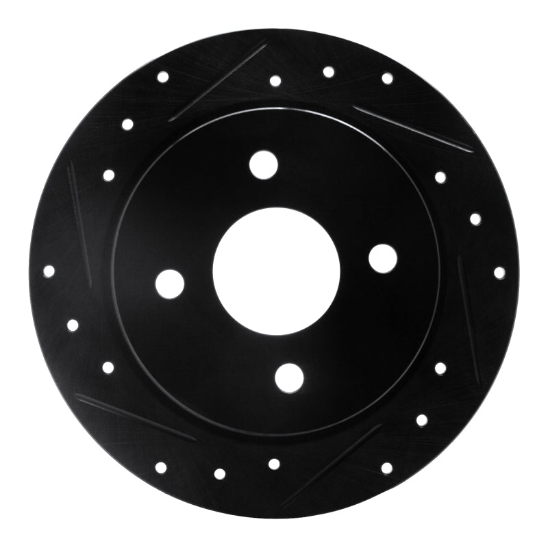 R1 Concepts R1 01-19 Ford Fiesta (USA/Canada) Rear Left Drilled & Slotted Black Brake Rotor