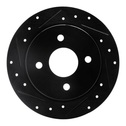 R1 Concepts R1 01-19 Ford Fiesta (USA/Canada) Rear Left Drilled & Slotted Black Brake Rotor