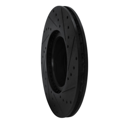 R1 Concepts R1 82-85 Mercedes-Benz 380SEC Front Left Drilled & Slotted Black Brake Rotor