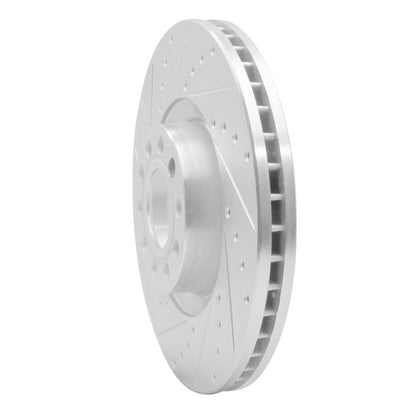 R1 Concepts R1 99-04 Audi A6 Quattro Front Left Drilled & Slotted Silver Brake Rotor