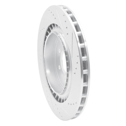 R1 Concepts R1 04-11 Cadillac CTS Rear Left Drilled & Slotted Silver Brake Rotor