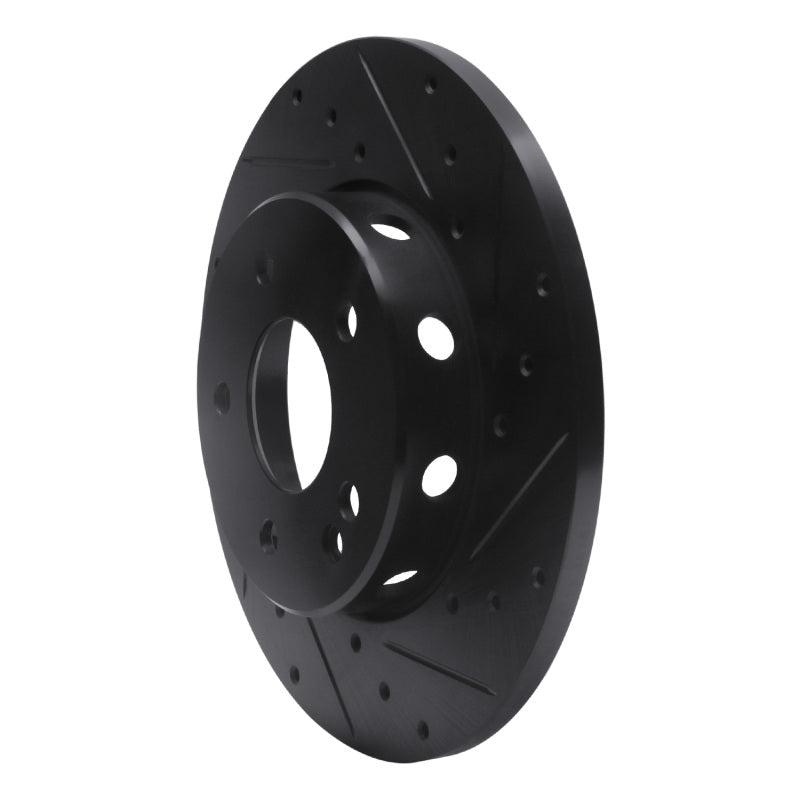 R1 Concepts R1 97-98 Mercedes-Benz C230 Front Right Drilled & Slotted Black Brake Rotor