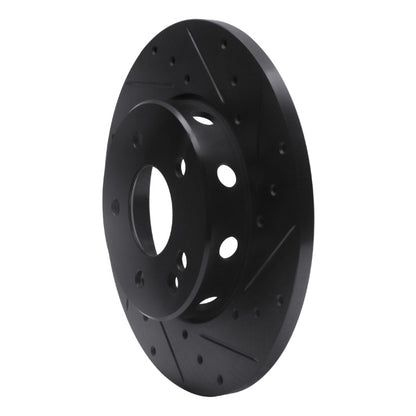 R1 Concepts R1 97-98 Mercedes-Benz C230 Front Right Drilled & Slotted Black Brake Rotor