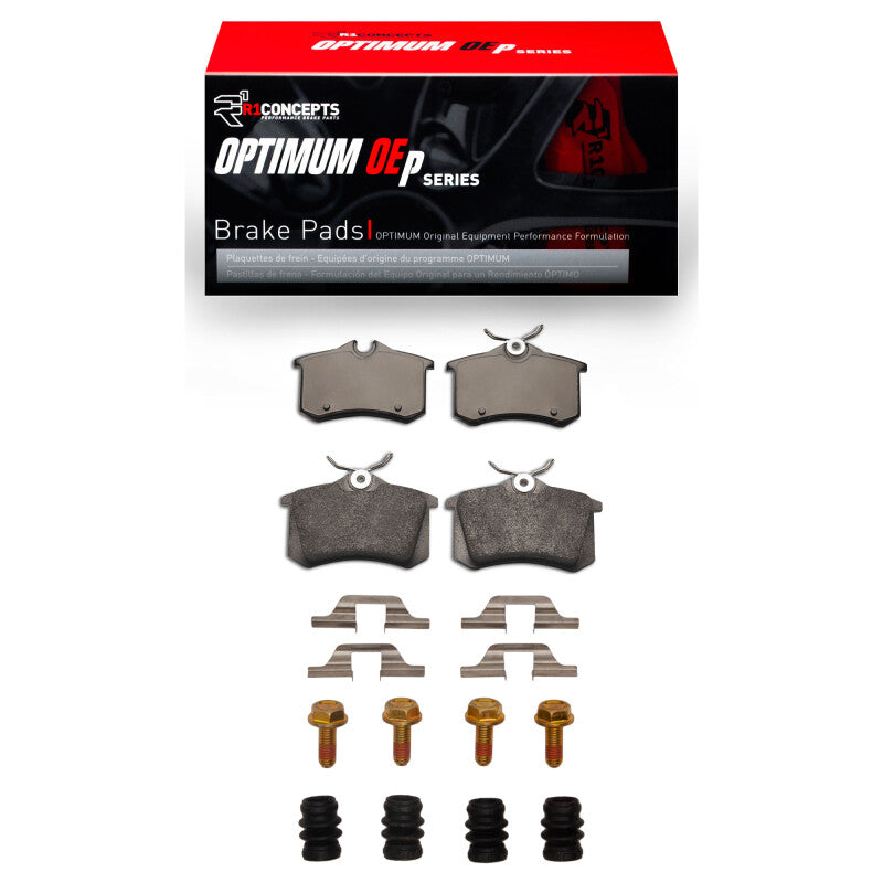 R1 Concepts R1 99-06 Audi A6 Quattro Rear Optimum OE Pads & Hardware Kit