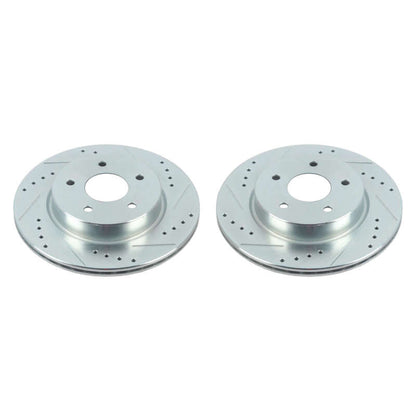 PowerStop Power Stop 18-19 Nissan Leaf Rear Evolution Drilled & Slotted Rotors - Pair