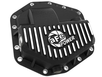 aFe POWER Pro Series Front Diff Cover Black w/ Machined Fins Ford F-250/350 23-26 (Dana M235)