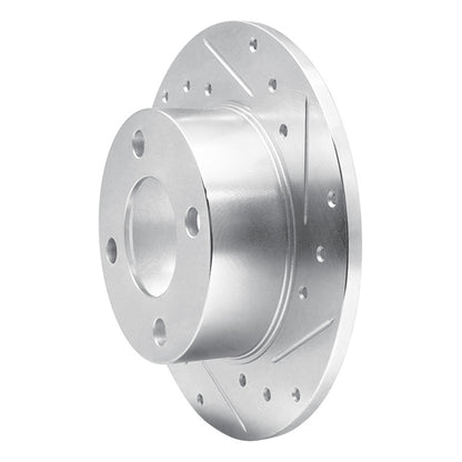 R1 Concepts R1 82-98 Audi Coupe Rear Right Drilled & Slotted Silver Brake Rotor
