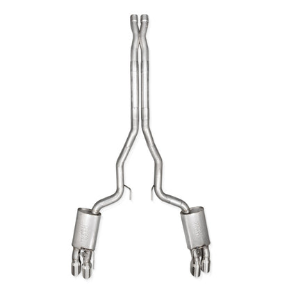 Stainless Works 2024 Mustang GT Catback Quad Tips Legend Sound X-Pipe Factory Connect Exhaust