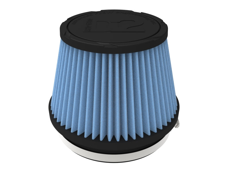 aFe POWER Universal Clamp-On Air Filter w/ D2 Dura-Dry Media - 6in F x 7.5in B x 5.5in T x 5in H