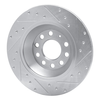 R1 Concepts R1 05-11 Audi A6 Quattro Rear Left Drilled & Slotted Silver Brake Rotor