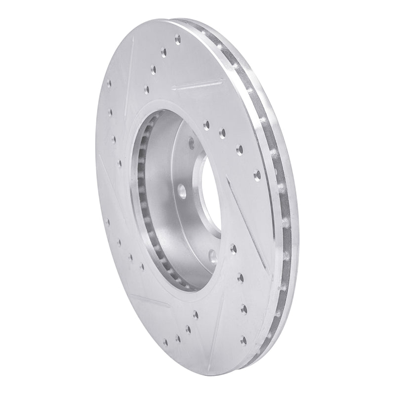 R1 Concepts R1 89-99 Infiniti I30 Front Right Drilled & Slotted Silver Brake Rotor