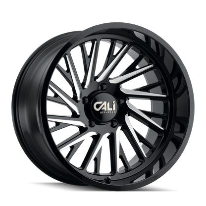 Cali Off-Road 9114 Purge 20x10 / 8x165.1 BP / -25mm Offset / 125.2mm Hub Gloss Black Milled Wheel