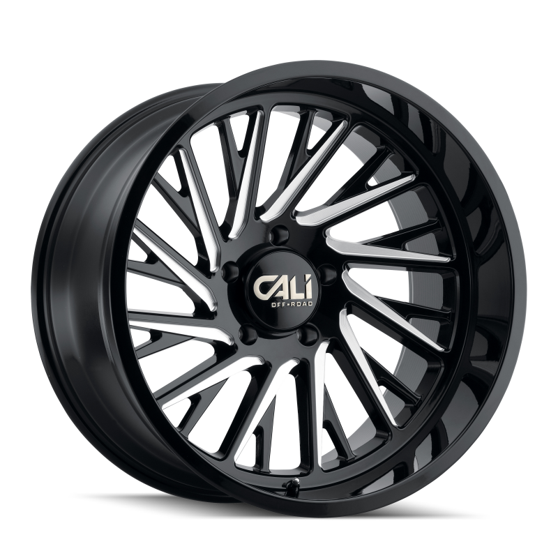 Cali Off-Road 9114 Purge 24x14 / 8x170 BP / -76mm Offset / 125.2mm Hub Gloss Black Milled Wheel