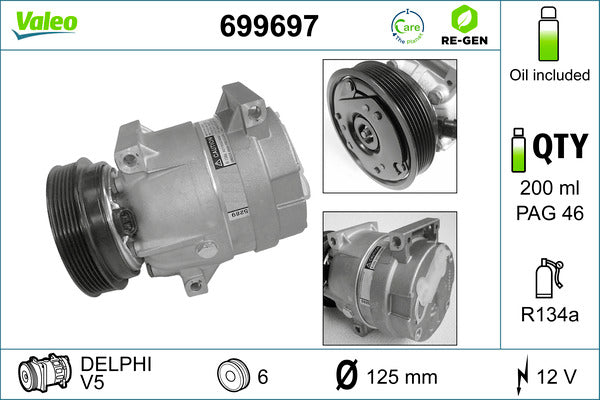 VALEO VAL699697 Air Conditioning Compressor
