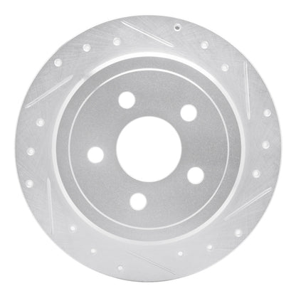R1 Concepts R1 95-03 Ford Windstar Rear Right Drilled & Slotted Silver Brake Rotor