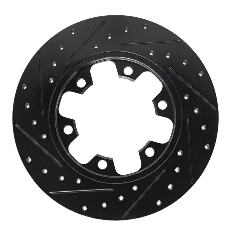 R1 Concepts R1 15-25 Ford Transit-150 Rear Right Drilled & Slotted Black Brake Rotor