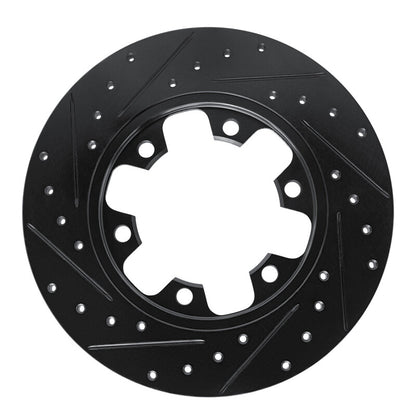 R1 Concepts R1 15-25 Ford Transit-150 Rear Right Drilled & Slotted Black Brake Rotor
