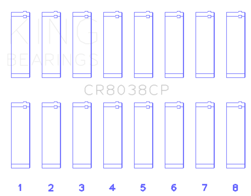 King Engine Bearings 03-09 Ford Powerstroke V8 6.0L Diesel (Size +.026mm) Connecting Rod Bearing Set