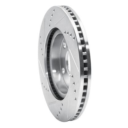 R1 Concepts R1 06-18 Lexus HS250H Front Right Drilled & Slotted Silver Brake Rotor