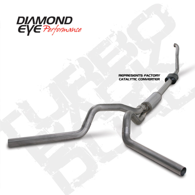 Diamond Eye Performance Diamond Eye KIT 4in Turbo Back DUAL SS: 94-97 FORD 7.3L F250/F350 PWRSTROKE NFS W/ CARB EQUIV STDS