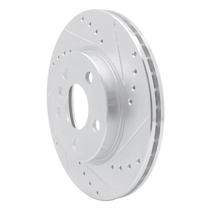 R1 Concepts R1 14-24 Mini Cooper (Excl Clubman) Front Right Drilled & Slotted Silver Brake Rotor