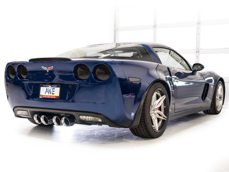 AWE Tuning C6 Chevrolet Corvette Z06/ZR1 Touring Edition Axle-Back Exhaust w/ Chrome Silver Tips
