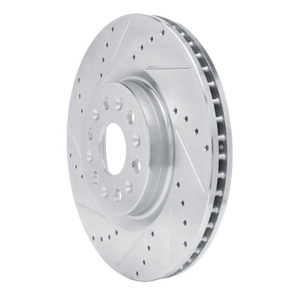 R1 Concepts R1 17-25 Buick Enclave Front Left Drilled & Slotted Silver Brake Rotor