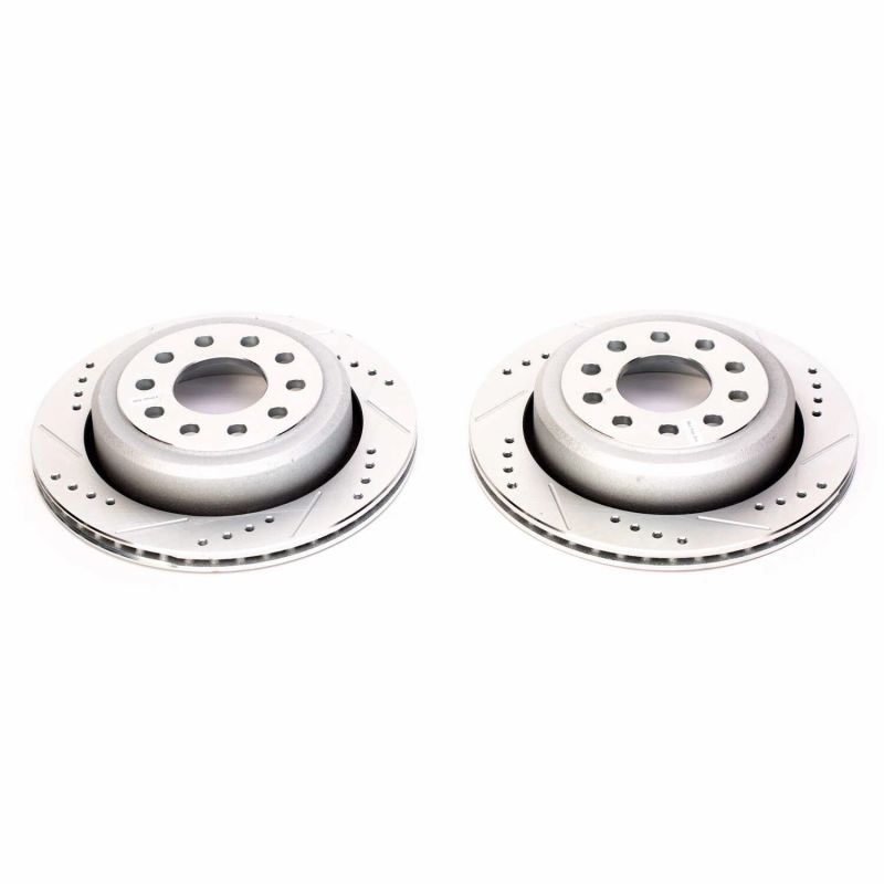 PowerStop Power Stop 03-11 Lincoln Town Car Rear Evolution Drilled & Slotted Rotors - Pair