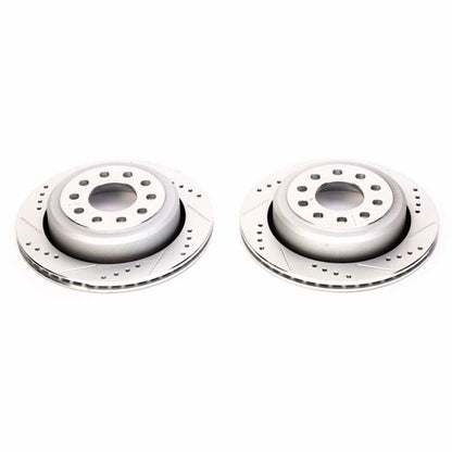 PowerStop Power Stop 03-11 Lincoln Town Car Rear Evolution Drilled & Slotted Rotors - Pair