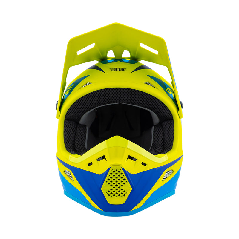 Answer 26 AR1 Mototown Helmet Matte Hyper Acid/Cyan/Dark Blue - XS