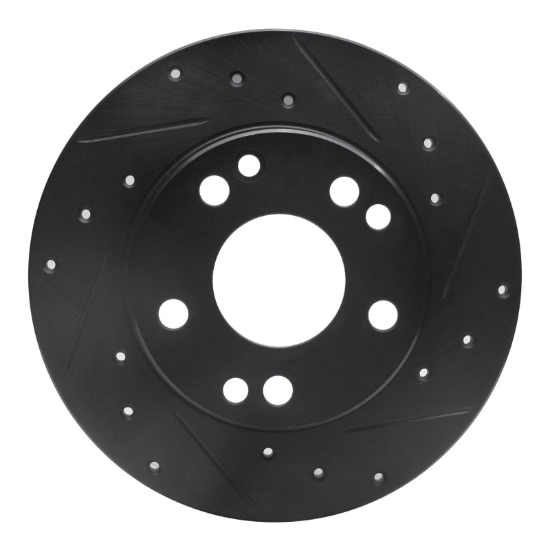 R1 Concepts R1 83-89 Mercedes-Benz 190E Front Right Drilled & Slotted Black Brake Rotor