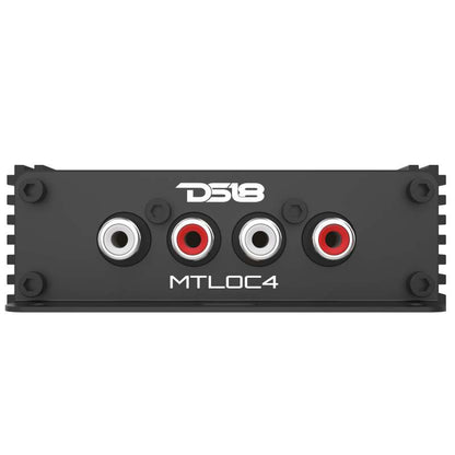 DS18 4-Chnl Speaker Emulator Remote Out Level Matching Controls LED Clip Indicator Hi/Low Converters