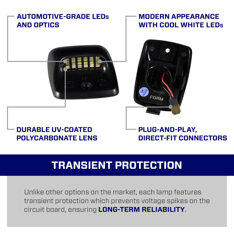 Form Lighting 2005 Tacoma/Tundra LED License Plate Lights (Pair)