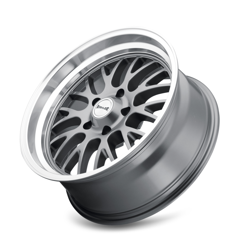 Ridler Wheels Ridler 607 20x8.5 / 5x120.65 BP / 0mm Offset / 83.82mm Hub Gloss Grey Machined Wheel