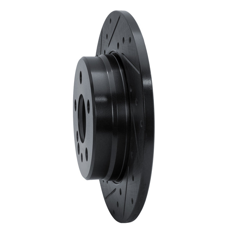 R1 Concepts R1 91-99 Mercedes-Benz 300SE Rear Left Drilled & Slotted Black Brake Rotor