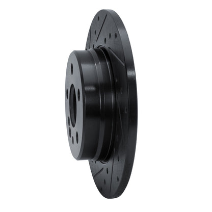 R1 Concepts R1 91-99 Mercedes-Benz 300SE Rear Left Drilled & Slotted Black Brake Rotor