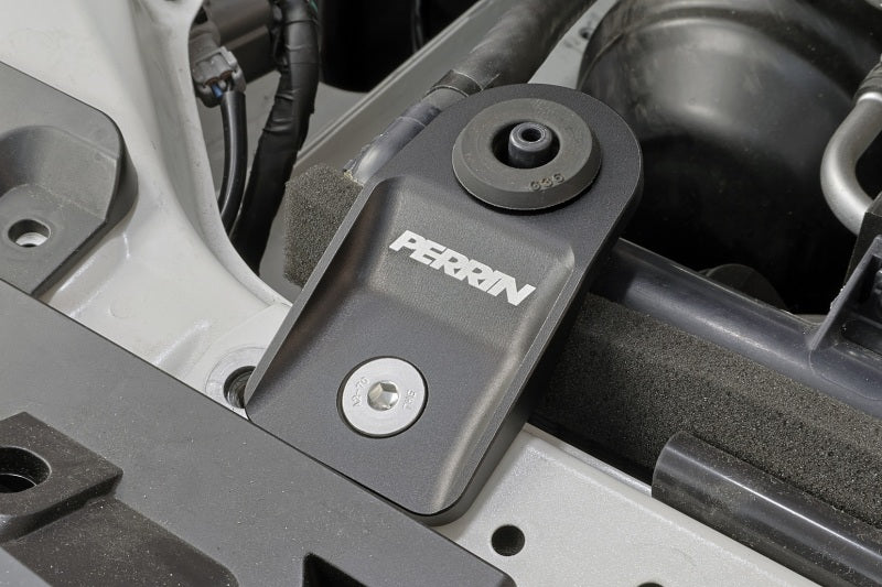 Perrin Performance PERRIN 08-14 Subaru WRX/STI / 08-11 Impreza / 08-10 Outback Upper Radiator Bracket Set - Black